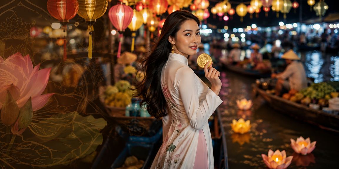 Chợ đêm Cần Thơ nhộn nhịp với màn hình xổ số và giải trí trực tuyến